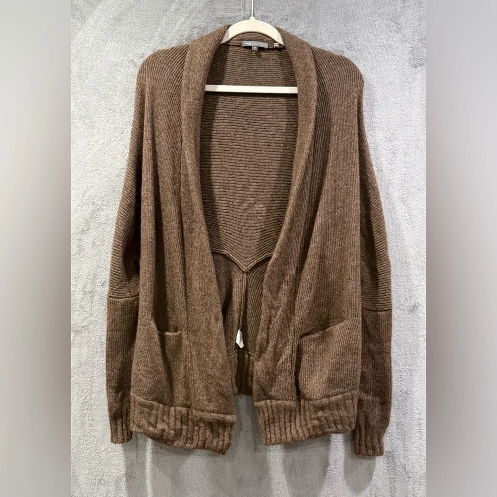 Vince Wool Yak Blend Open Front Shawl Collar Cardigan Sweater Women’s Size Small